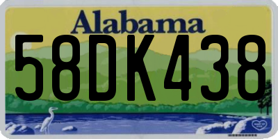 AL license plate 58DK438