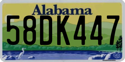 AL license plate 58DK447