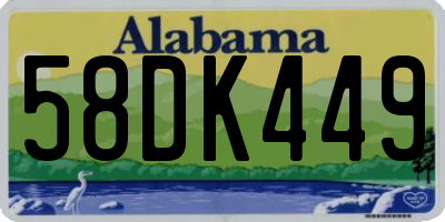 AL license plate 58DK449