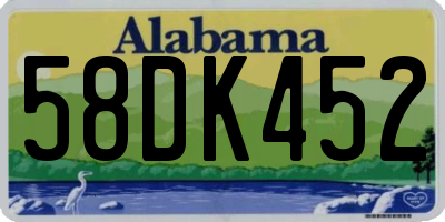 AL license plate 58DK452