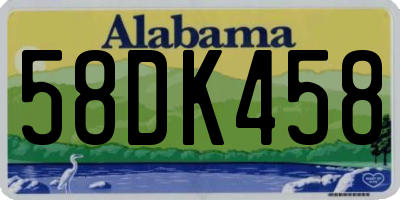 AL license plate 58DK458