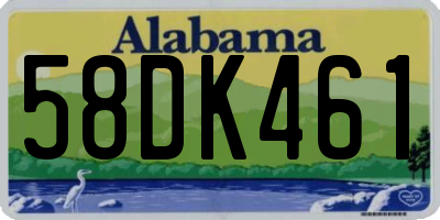 AL license plate 58DK461