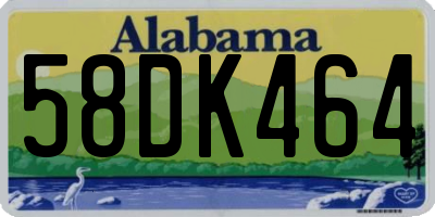 AL license plate 58DK464