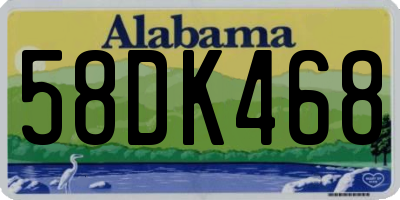AL license plate 58DK468