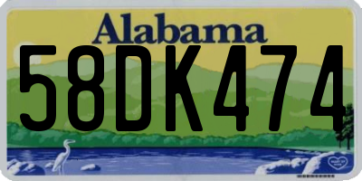 AL license plate 58DK474