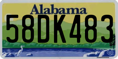 AL license plate 58DK483
