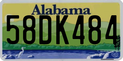 AL license plate 58DK484