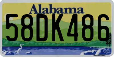 AL license plate 58DK486