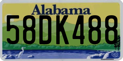 AL license plate 58DK488