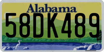 AL license plate 58DK489