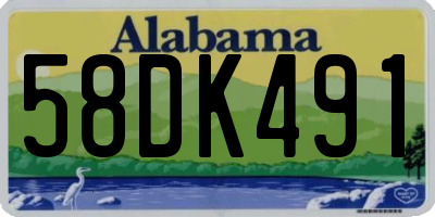 AL license plate 58DK491
