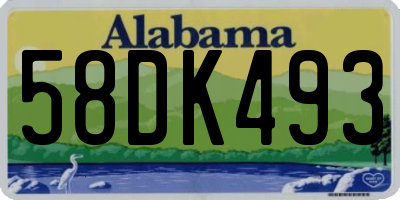 AL license plate 58DK493