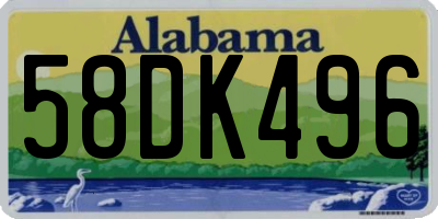 AL license plate 58DK496