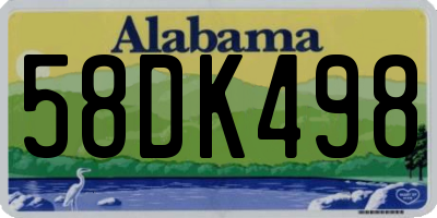 AL license plate 58DK498