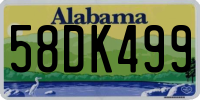 AL license plate 58DK499