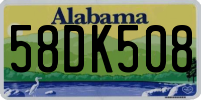 AL license plate 58DK508