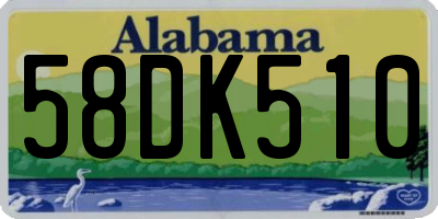 AL license plate 58DK510