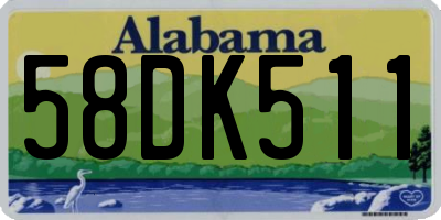 AL license plate 58DK511