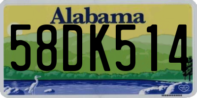 AL license plate 58DK514