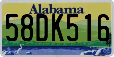 AL license plate 58DK516