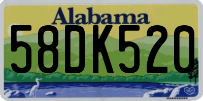 AL license plate 58DK520