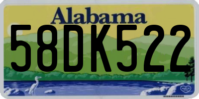 AL license plate 58DK522