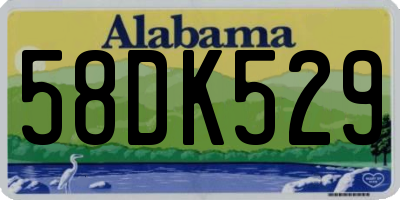 AL license plate 58DK529