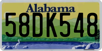 AL license plate 58DK548