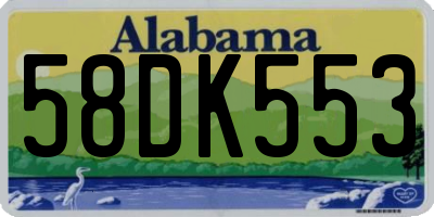 AL license plate 58DK553