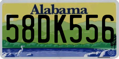 AL license plate 58DK556