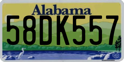 AL license plate 58DK557
