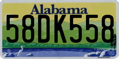AL license plate 58DK558