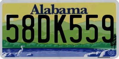 AL license plate 58DK559