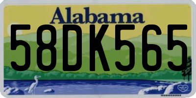 AL license plate 58DK565