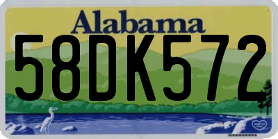AL license plate 58DK572