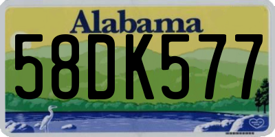 AL license plate 58DK577