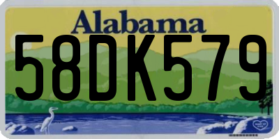 AL license plate 58DK579