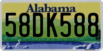 AL license plate 58DK588