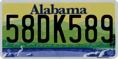AL license plate 58DK589