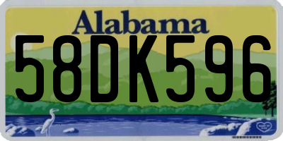 AL license plate 58DK596