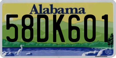 AL license plate 58DK601