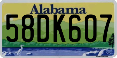 AL license plate 58DK607