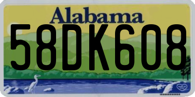 AL license plate 58DK608