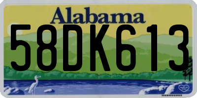 AL license plate 58DK613