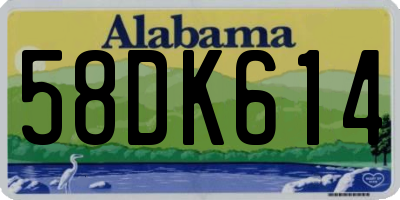 AL license plate 58DK614