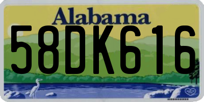 AL license plate 58DK616