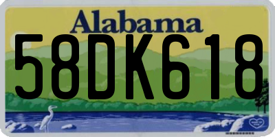 AL license plate 58DK618
