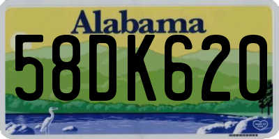 AL license plate 58DK620