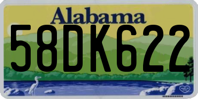 AL license plate 58DK622