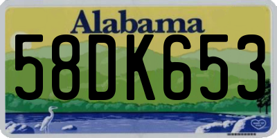 AL license plate 58DK653